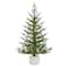 3ft. Pre-Lit Arctic Fir Artificial Potted Christmas Tree, Warm White LED Lights